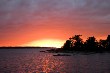 Fototapeta na wymiar swedish sunset