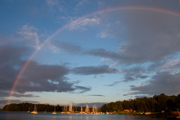 evening rainbow
