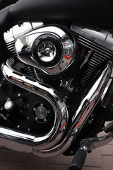 bike engine closeup