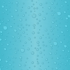 Gradient background in bright blue with waterdrops