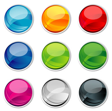 Glossy buttons set