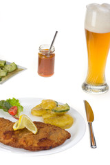 Nahaufnahme eines Wiener Schnitzels
