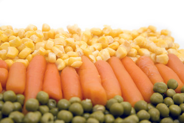 vegetarian mix isolated on white background