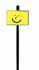 Schild mit Smilie