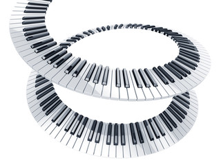 Spiral piano keys