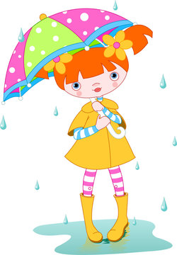 Girl rain