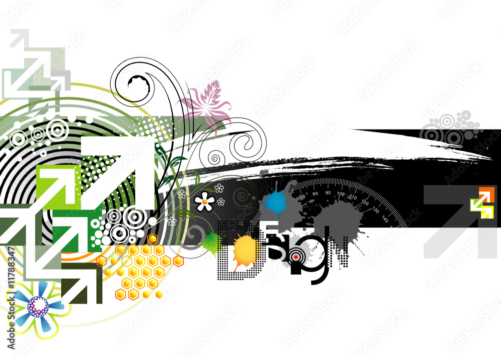 Aufkleber abstract background design, vector layered.