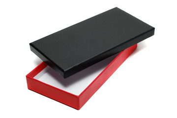 opened cardboard box isolated on white