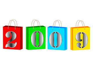 2009 on shopping bag