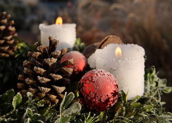 Candles in wintertime