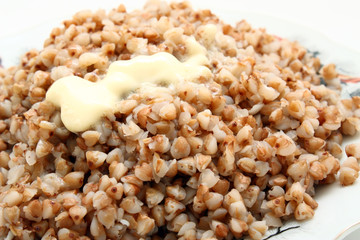 Buckwheat cereal with the cow oil