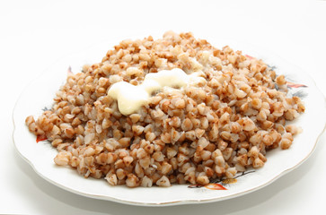 Buckwheat cereal with the cow oil