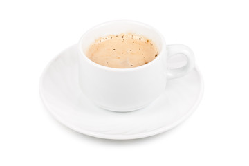 isolated cup of cappucino