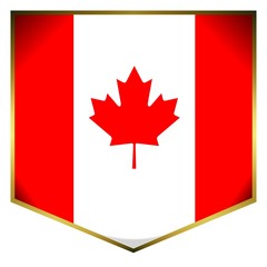 Fototapeta premium drapeau ecusson canada flag