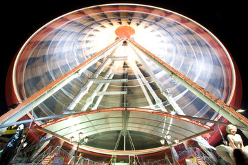 Trails of a ferris wheel