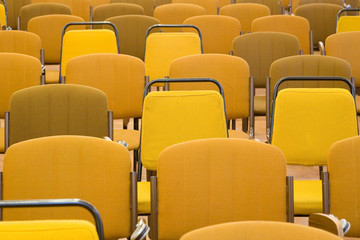 Fototapeta premium empty brown seats