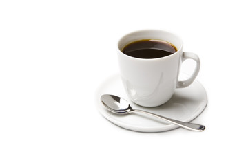 Coffee cup on white background