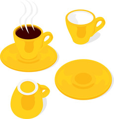 espresso cups and saucers