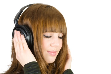 Girl listening music