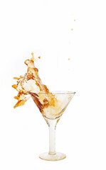 wine being poured into a wine glass