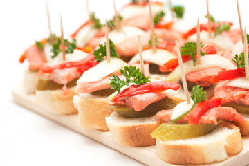 canapes with fish