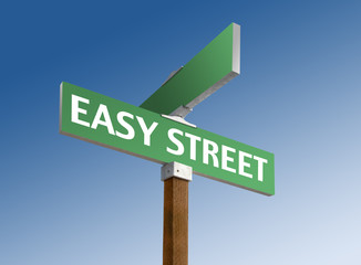 Fototapeta premium Green street sign with 