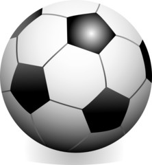 Vector soccer game ball isolated on white background