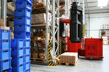 Warehouse interior with pallet truck - 11811167
