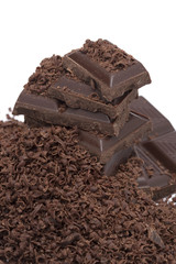 grated Chocolate on white