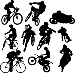 Cyclist Silhouettes