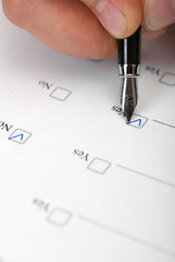 Fototapeta premium questionnaire close up