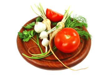 green vegetables with tomato
