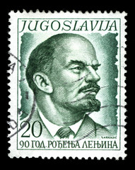 Vintage stamp depicting Vladimir Lenin