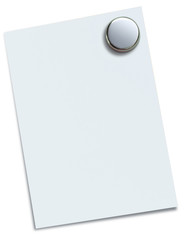 Magnet-Pin mit weißem Zettel