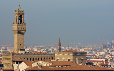 Fototapeta premium Tetti di Firenze E Torre Del Palazzo Della Signoria