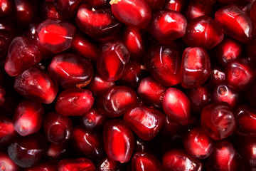 pomegranate red seeds background