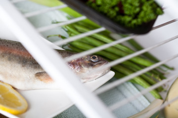 Refrigerateur avec aliments