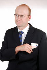 Geld einstecken