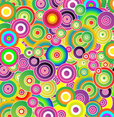 Psychedelic and Hypnotic Colorful Drop Circles