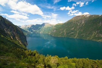 Fototapeta na wymiar Summer fjord