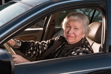 86 year old woman at her home, drivingn her car