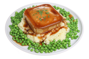 Steak Pie, Mash & Peas