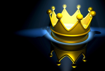 crown in blue light
