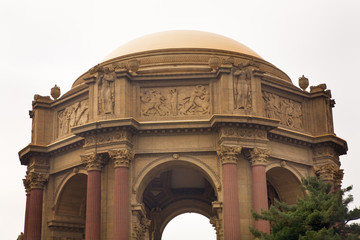 Obraz premium Dome Details Palace of Fine Arts Museum San Francisco California