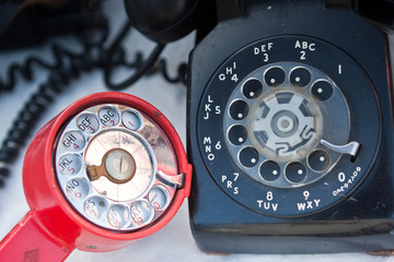 Two old phone dials