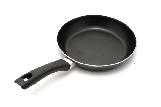 Black griddle isolated on white background