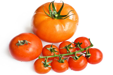 isolated tomatoes