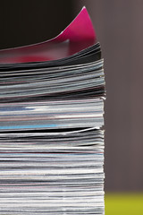stack of magazines - macro