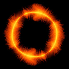 Red fire circle