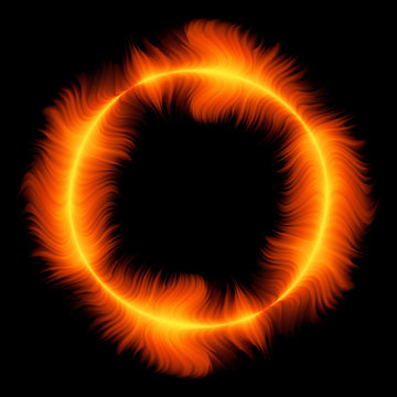 Red fire circle